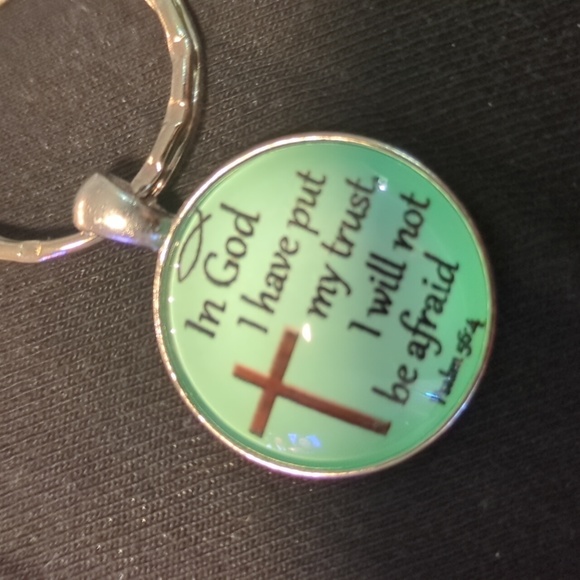 3 different color God 1" round keychains great for Gifting nwot - Picture 2 of 5